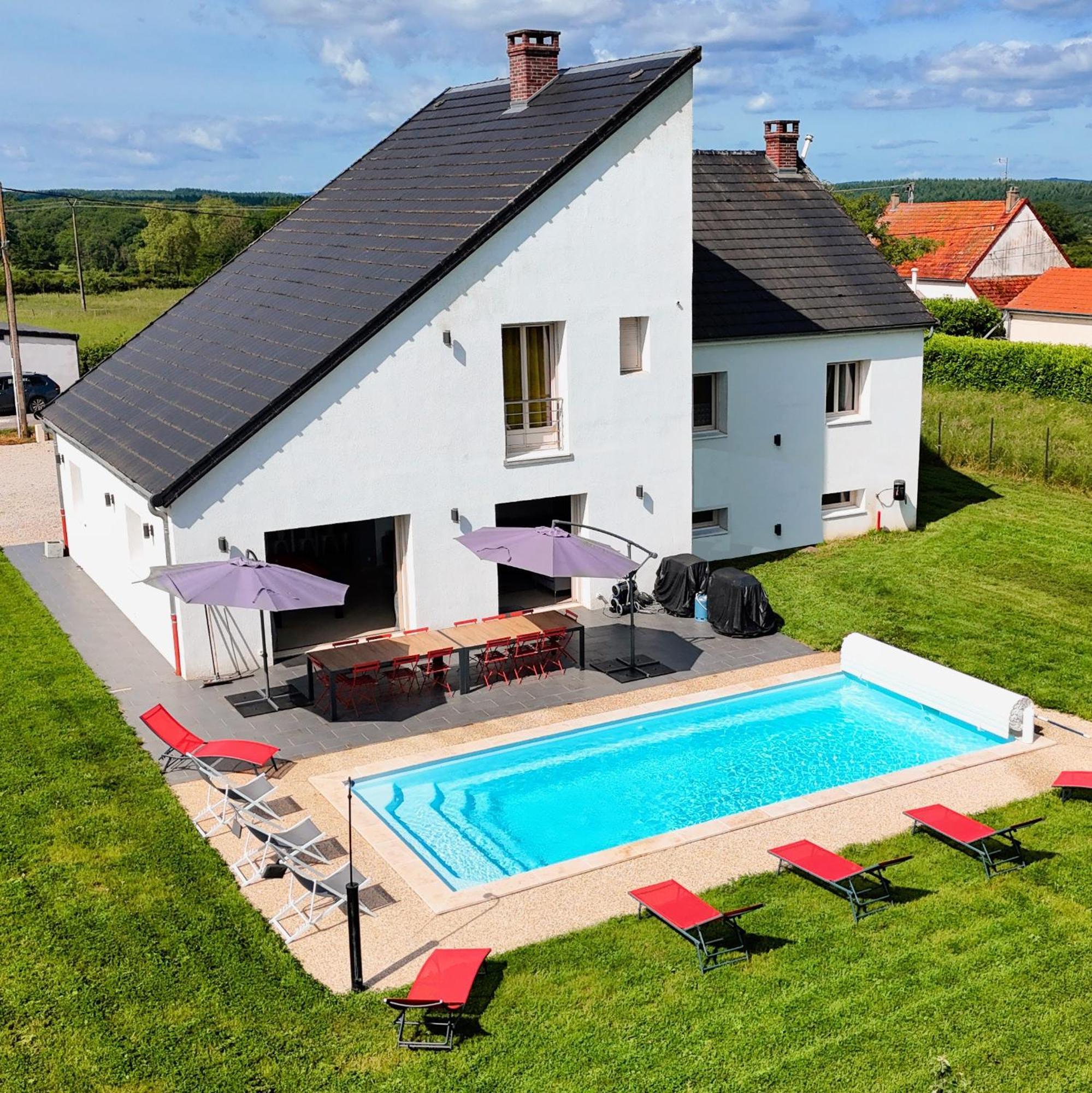 Les Retrouvailles Des Ducs By Vindihouses - Piscine Chauffe Toute L'Annee - Billard Magnien Buitenkant foto